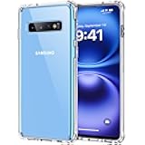 Samsung Galaxy S10 Plus Clear Case – Military-Grade Drop Protection, Anti-Yellowing Hybrid TPU Cover, Wireless Charging Compatible
