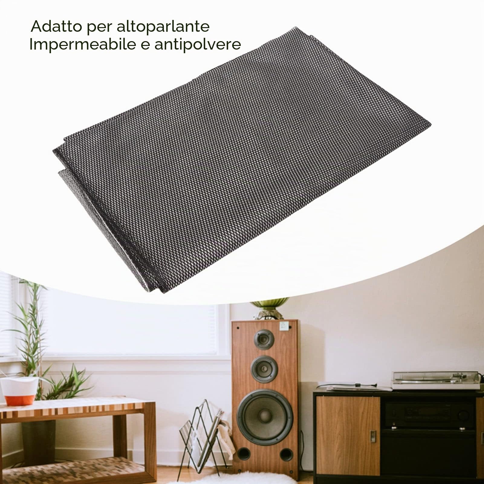 Panno per Griglia per Altoparlanti, Panno in Rete per Altoparlanti da 55,1 X 35,8 Pollici, Copertura per Griglia Protettiva per Altoparlanti in Tessuto Stereo Traspirante Impermeabile/protezione per a