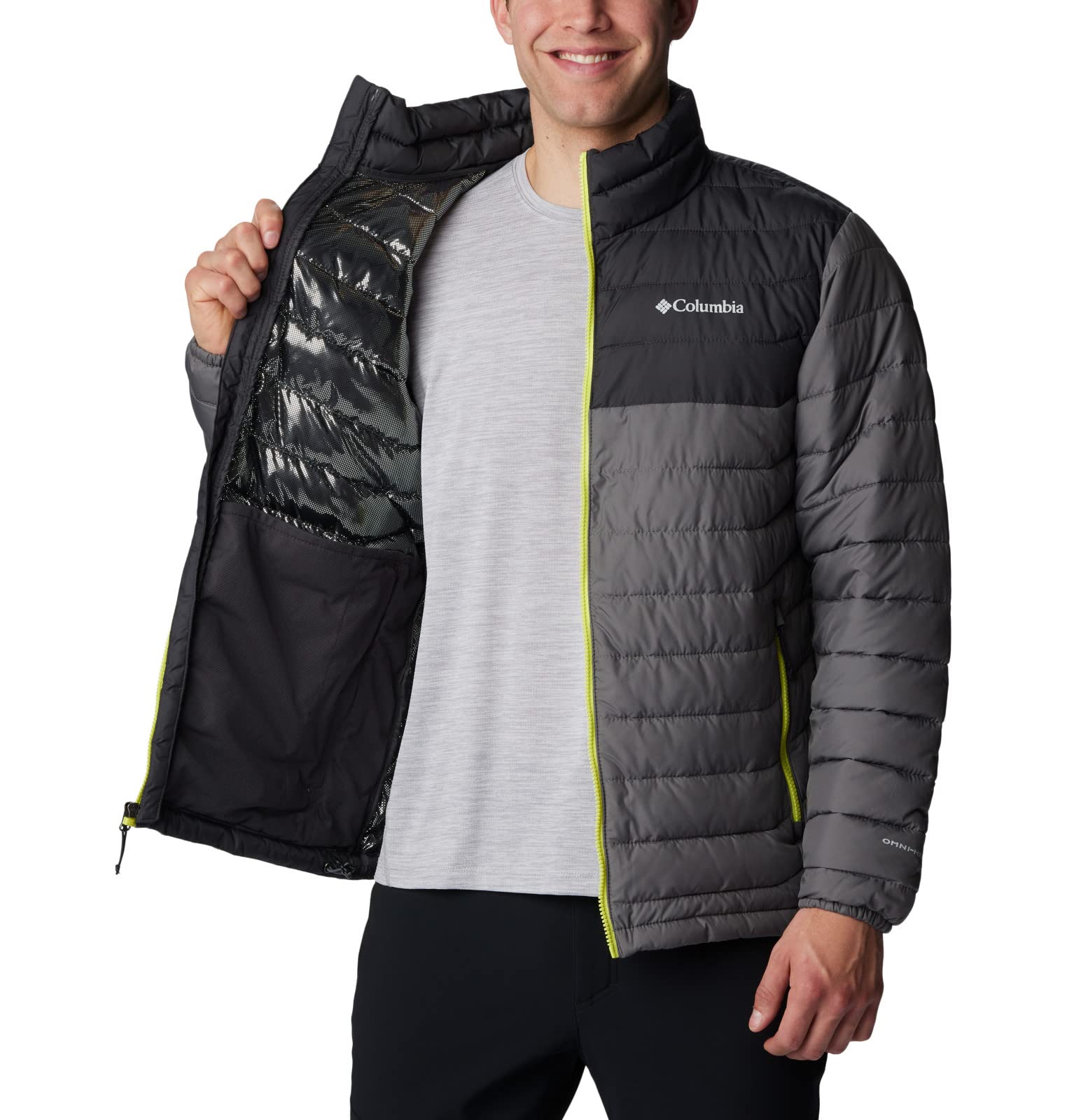 Columbia Giacca con Cappuccio da Uomo, Powder Lite