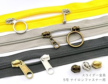 NANAのファスナーアクセサリー YKK メタルファスナー エクセラ（5SGWP DA OP） シルバー