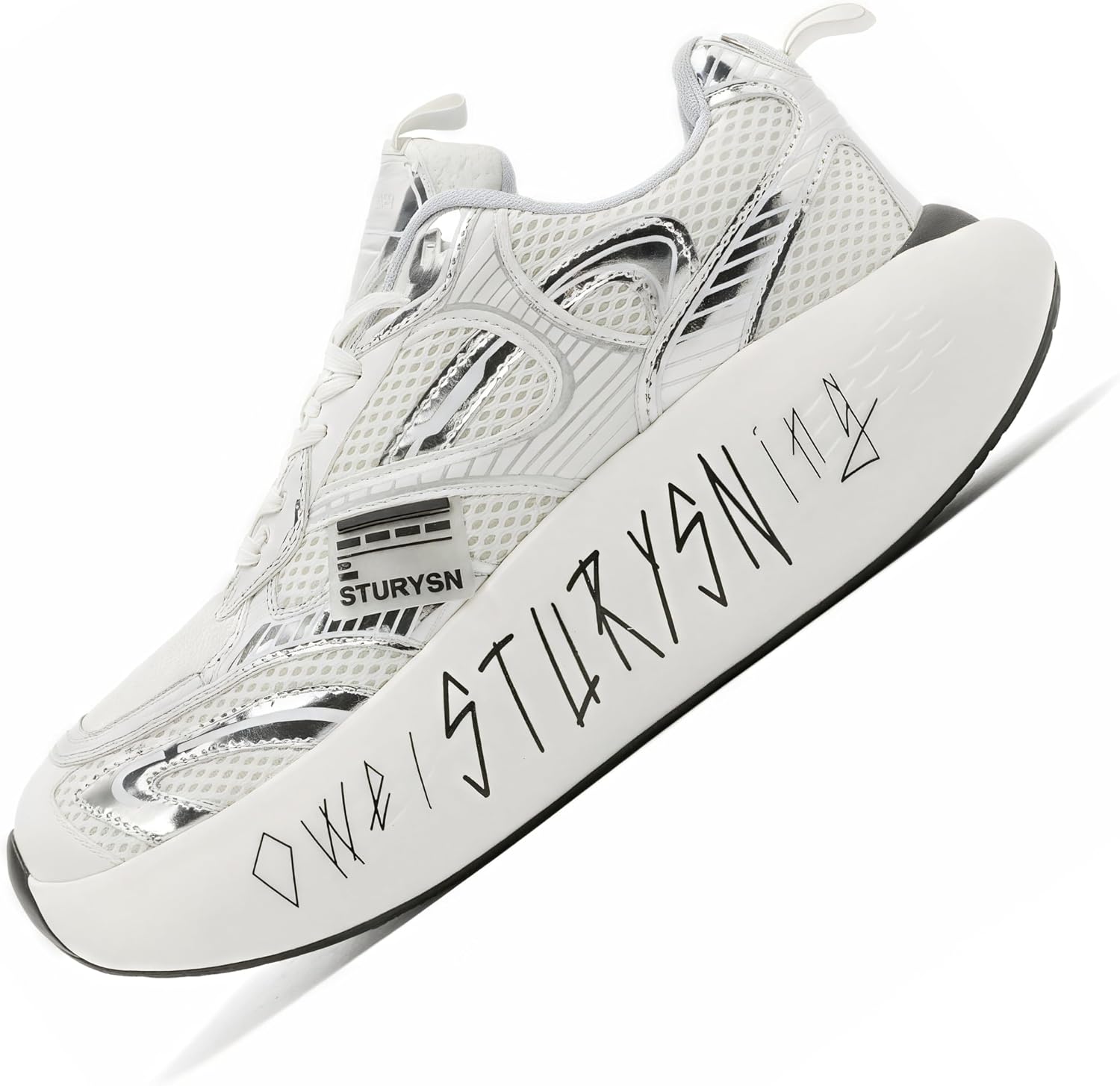 Unisex Chunky Platform Sneakers - 2.3 Inch Height Increasing Walking Running Shoes - Leg-Elongating Fashion Dad Y2K Shoes for Men Women, Breathable Mesh Comfort Trainers