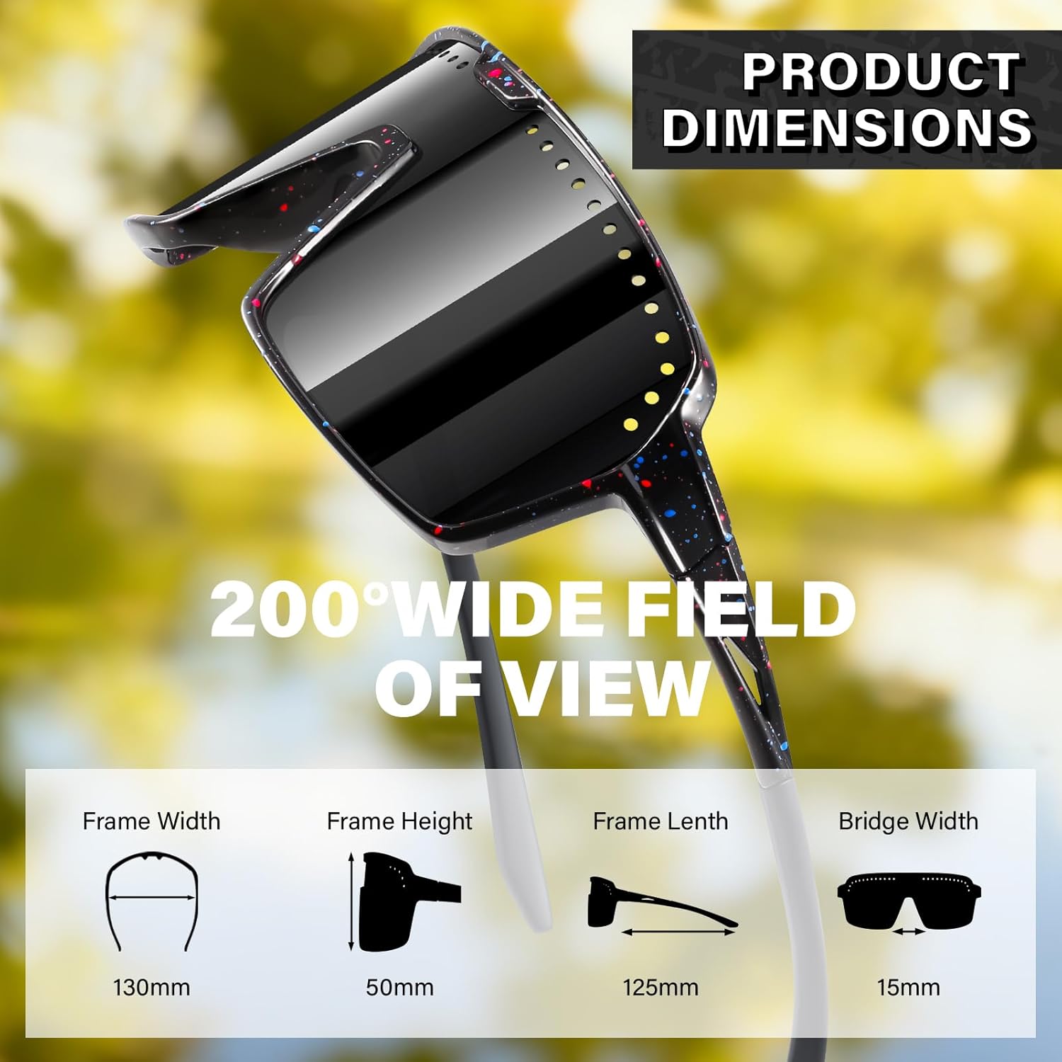 KUGUAOK Polarized Sport Sunglasses Men Women Cycling Running UV Protection Glasses Big Frame Mountain Bike Goggles Shades - Image 5