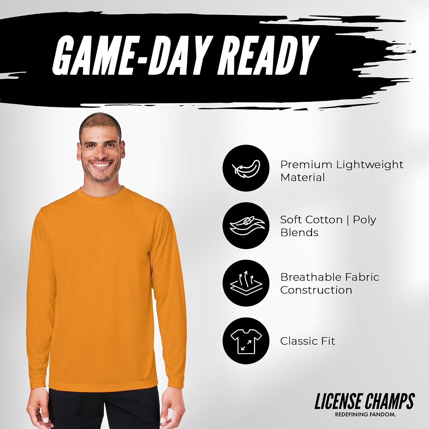 Long Sleeve T-Shirt | Official College Game Day Merchandise | Mens Womens Adult Cotton | Team Icon Design