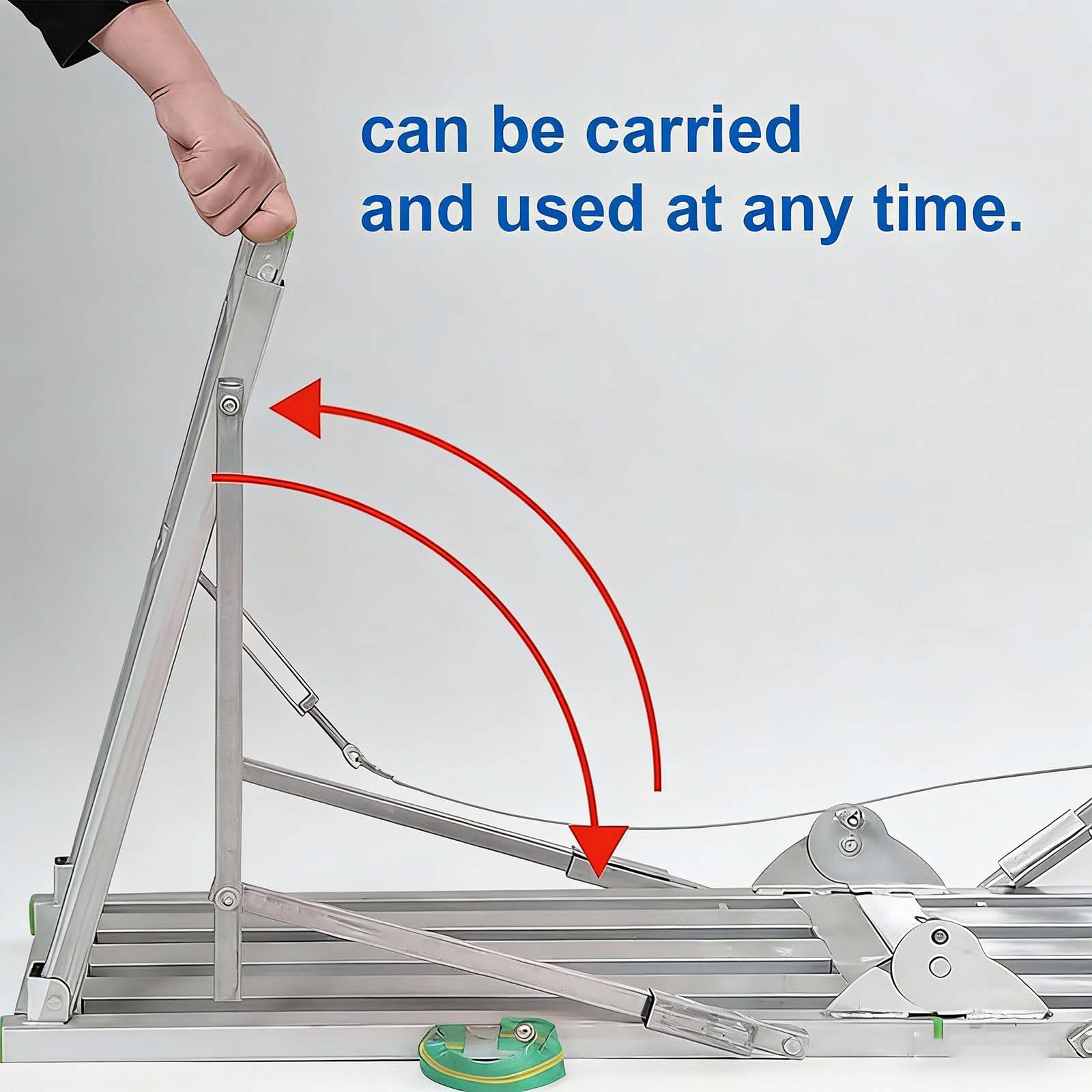 Plataforma Plegable con trampilla, andamio, Plataforma de Trabajo portátil Multiusos, Escalera, Taburete, Altura Ajustable, Carga máxima de 400 kg. Ideal para Bricolaje, decoración y constru