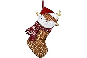 Christmas Stocking Plush Animated Reindeer Valery Madelyn 21in