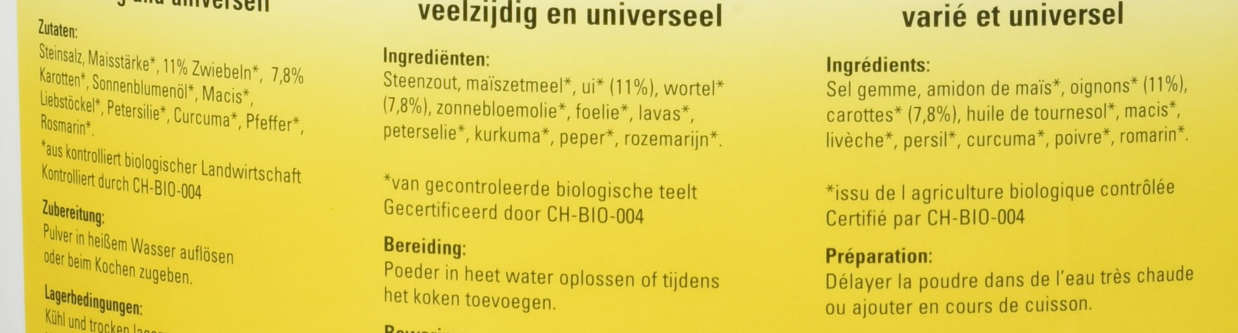Erntesegen Bio Gemüsebrühe hefefrei, 1er Pack (1 x 9 kg)