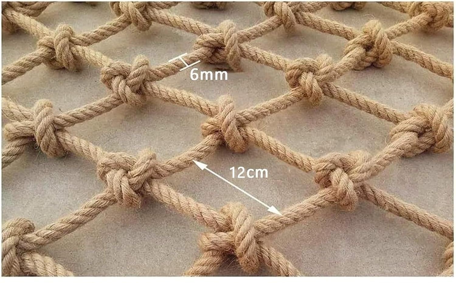 Rete da Arrampicata in Canapa e Iuta for Bambini - e Decorazione, Uso Interno/Esterno