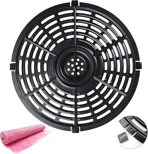 Sartén de repuesto para freidora de aire de 3.7 cuartos de galón, 8.07 pulgadas con revestimiento antiadherente de doble capa mejorada, placa para