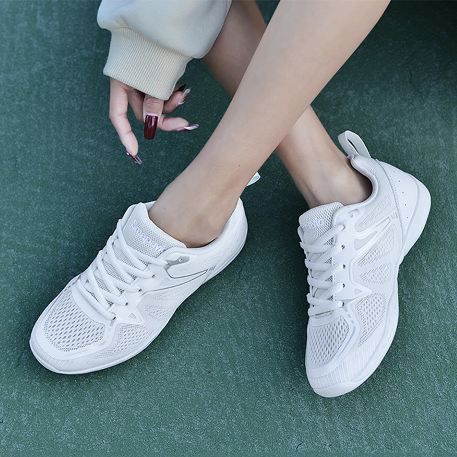 Zapatos De Animadora para Mujer,Zapatos De Animadora Blanco,Zapatos De CompeticióN De Porristas,Zapatos De Porristas,Transpirables,para NiñAs,para Porristas,Danza,Gimnasia