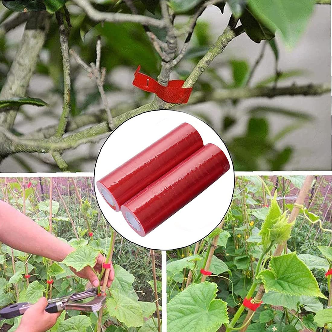 20 Rollos de Cinta para Atar Plantas + 10000 Grapas, Accesorios Universales para Máquina Atadora, Kit de Entutorado para Tomates, Vides, Pepinos, Flores, Ideal para Jardín e Invernadero