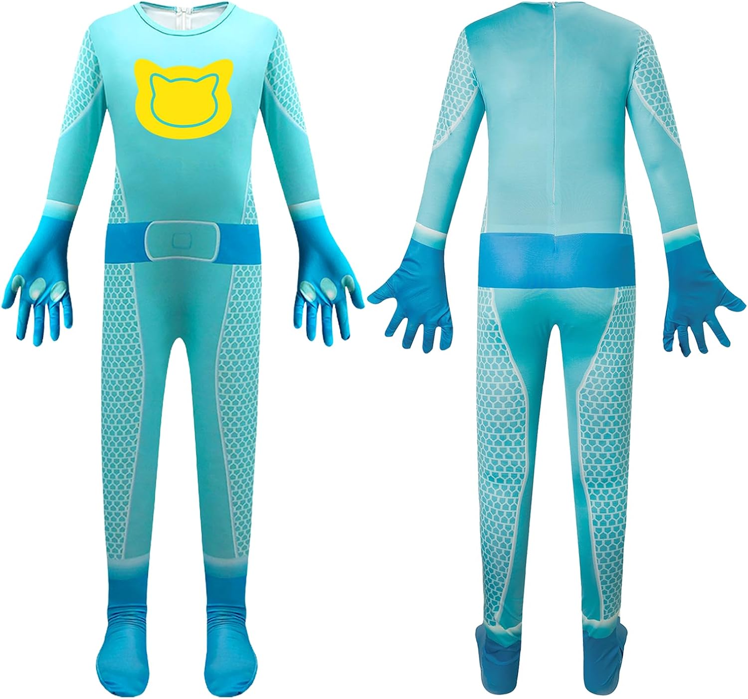 Hero Full Body Jumpsuit with Headband Eye Mask Match and Other Accessories Outfit for Gathering