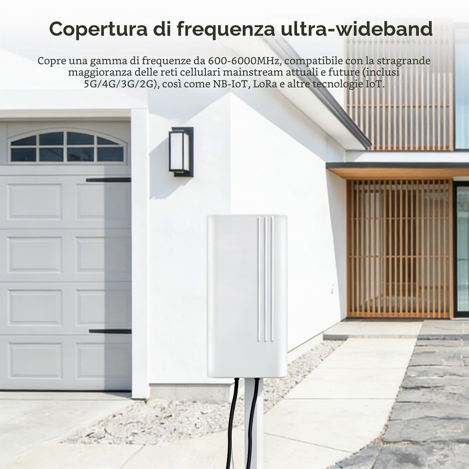 Antenna Esterna 5G 22dBi, 600-6000MHz Direzionale 4G LTE Doppia polarizzazione Antenna wifi 4G LTE Esterna WiFi Antenna MIMO SMA / 2 x TS9, per Router 4G 5G, 2 x Cavo 10m a Bassa Perdita