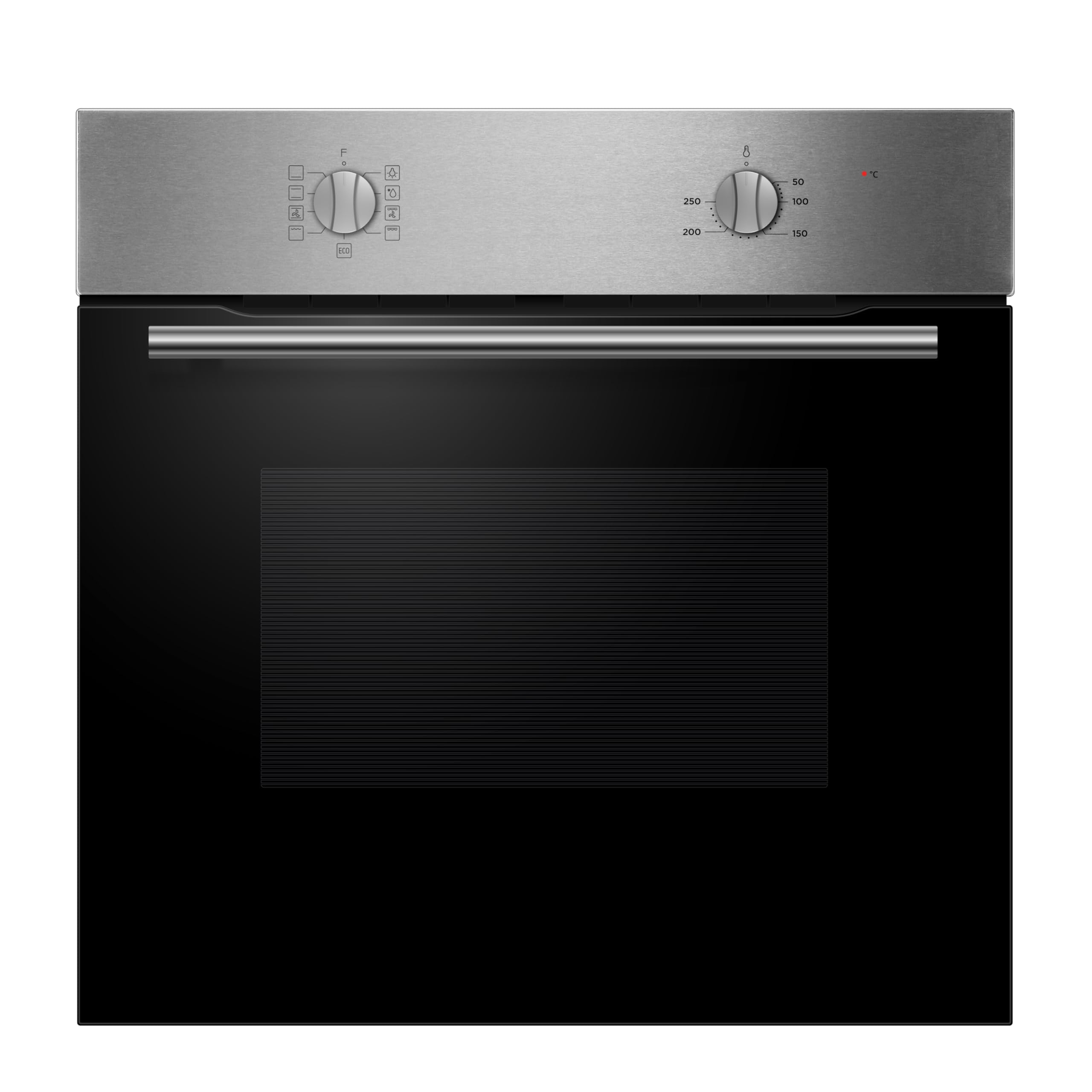 Cookology Built-in Electric Fan Oven in Stainless Steel - 65 Litre Capacity – Single Oven with Grill - Mechanical Controls - A Energy Rating – BOFA65SS