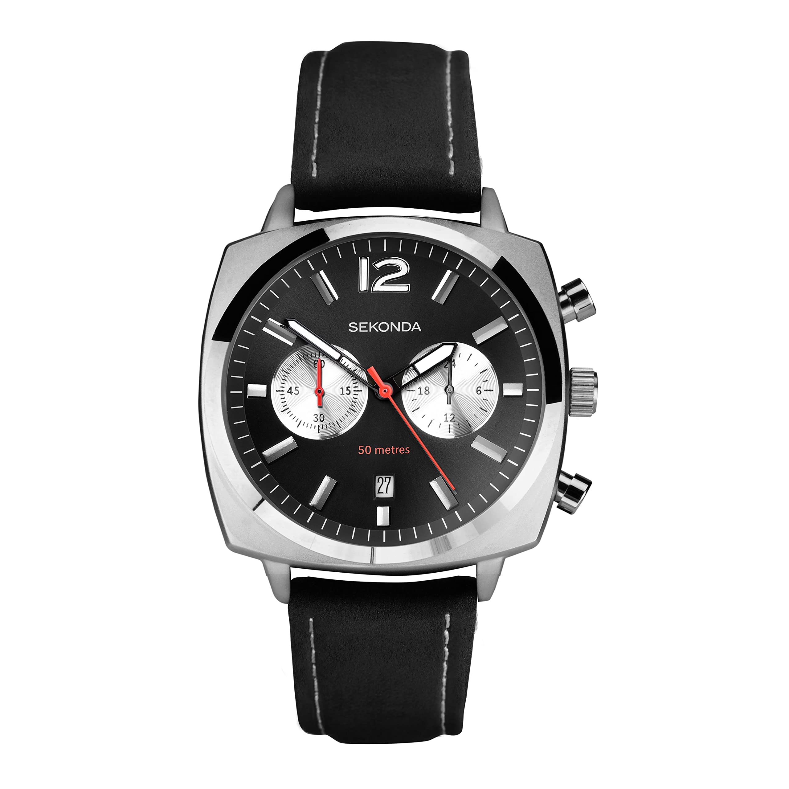 Mens New Sekonda Pilot Airborne Chronograph 40mm 50m W/Proof Watch 30100 Rp £95