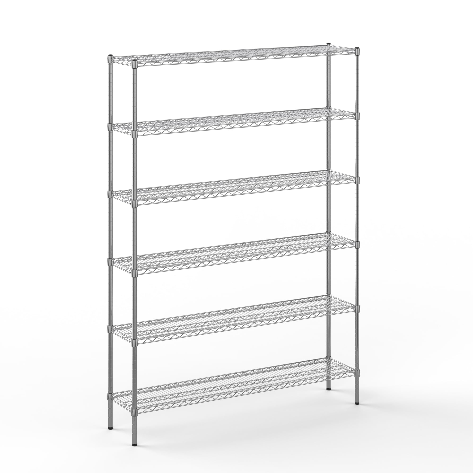 14" Deep x 60" Wide x 86" Height Wire Shelving Kit | 6-Tier | NSF Commercial Storage Rack Unit