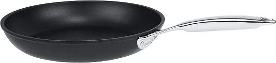 Cristel, Exceliss+ Non-Stick coating Crepe Pan with anodized aluminum, 3-Ply construction, Brushed Finish, all hobs + induction, Castel'Pro Ultralu collection, 9.5.