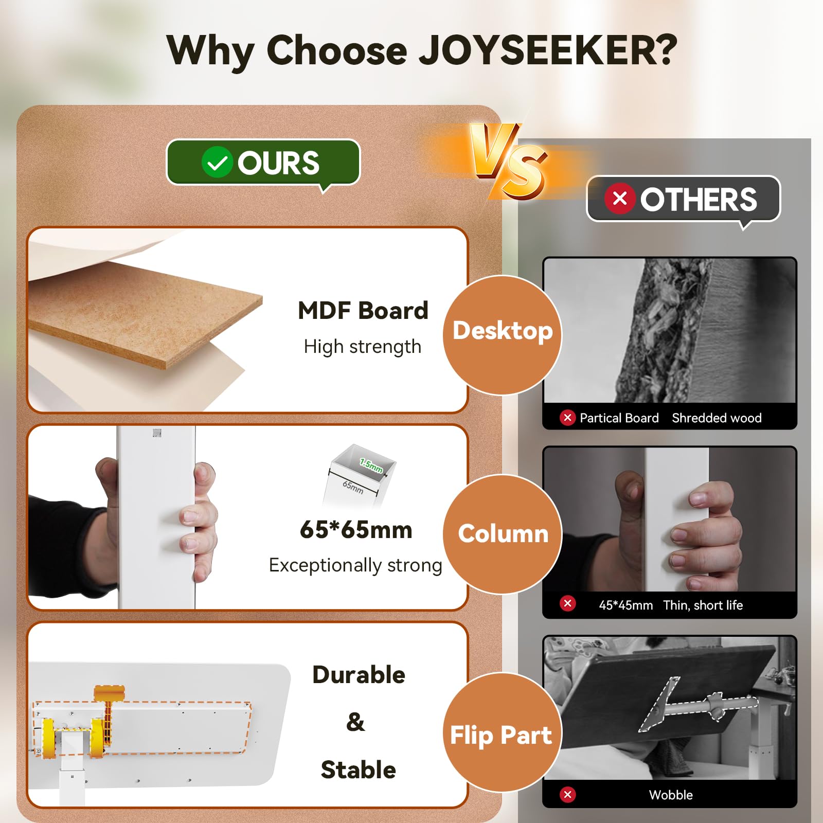 Mobile Standing Desk Height Adjustable Left Right Overbed Bedside Table 90 Tiltable Portable Laptop Desk with Wheels Foldable — view 8