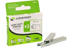 Surebonder 55114 Light Duty Staples for Stapler Gun