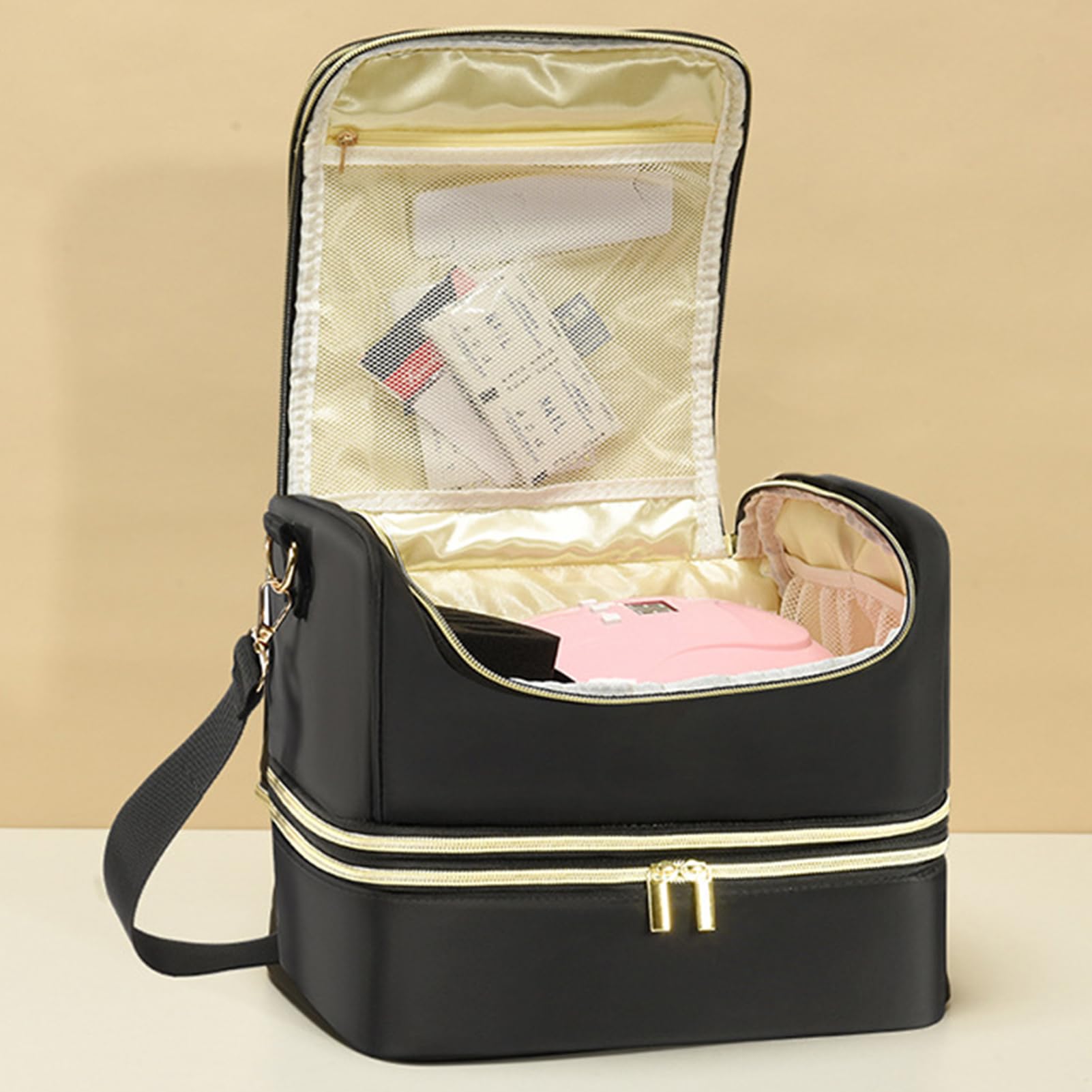 Estuche de transporte para esmalte de uñas, Estuche organizador de esmalte de uñas,Bolsa de almacenamiento para suministros de uñas - Estuche portátil de viaje para tecnología de uñas, para lámpara de