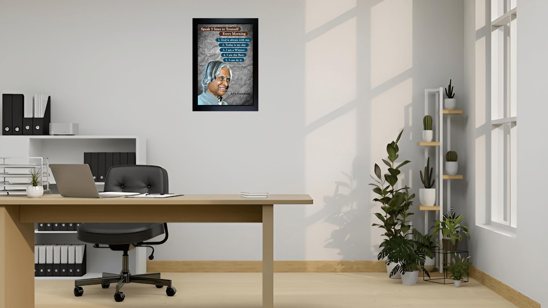 CrowdHall APJ Abdul Kalam Motivational Quotes Frame for Wall - Photo Frame and Wall Poster - Freedom Fighter Poster (Size 10 X 13.5 IN) 1