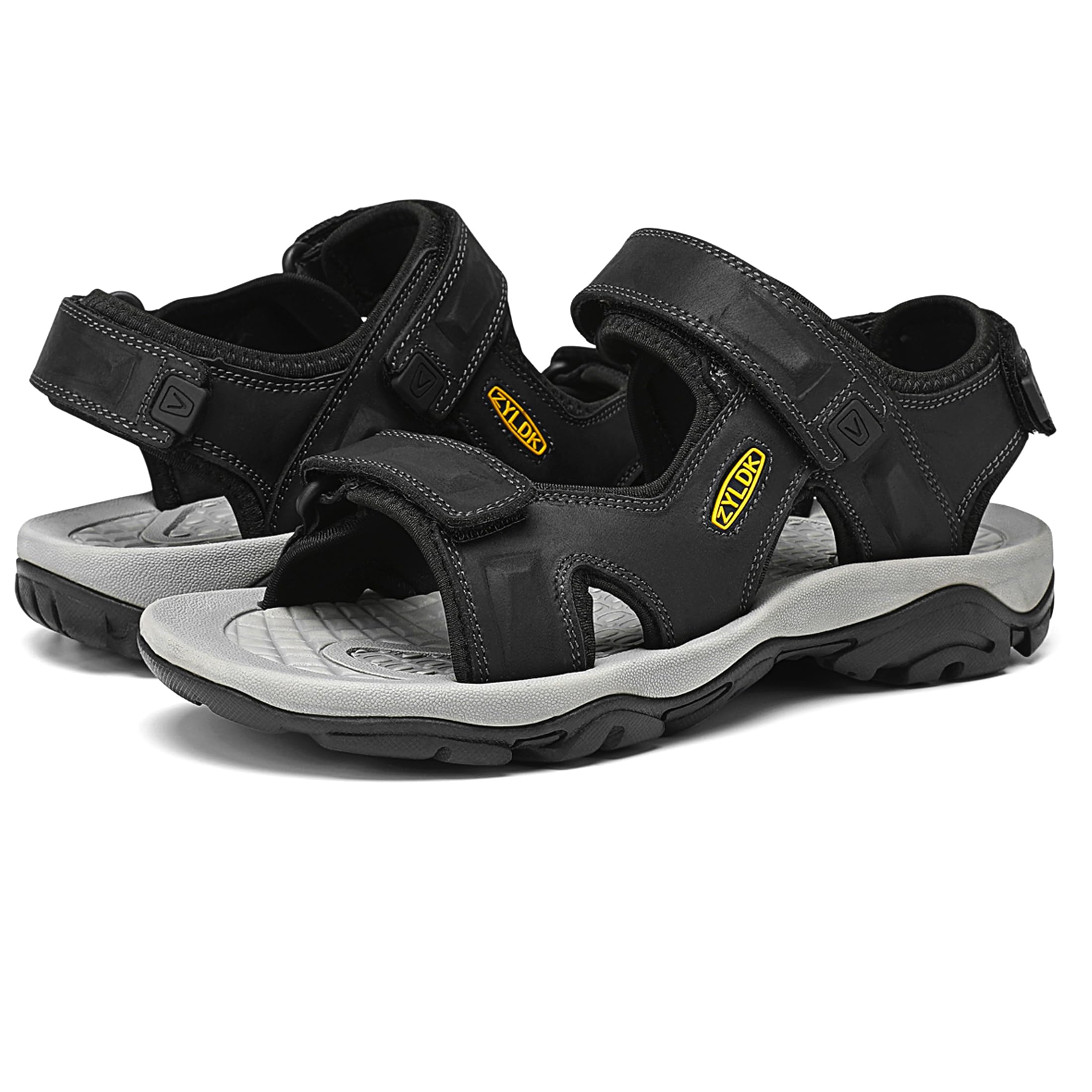 Sandali Uomo Pelle Estivi Sandali Sportivi Escursionismo Outdoor Camminata Cuoio Traspiranti Spiaggia