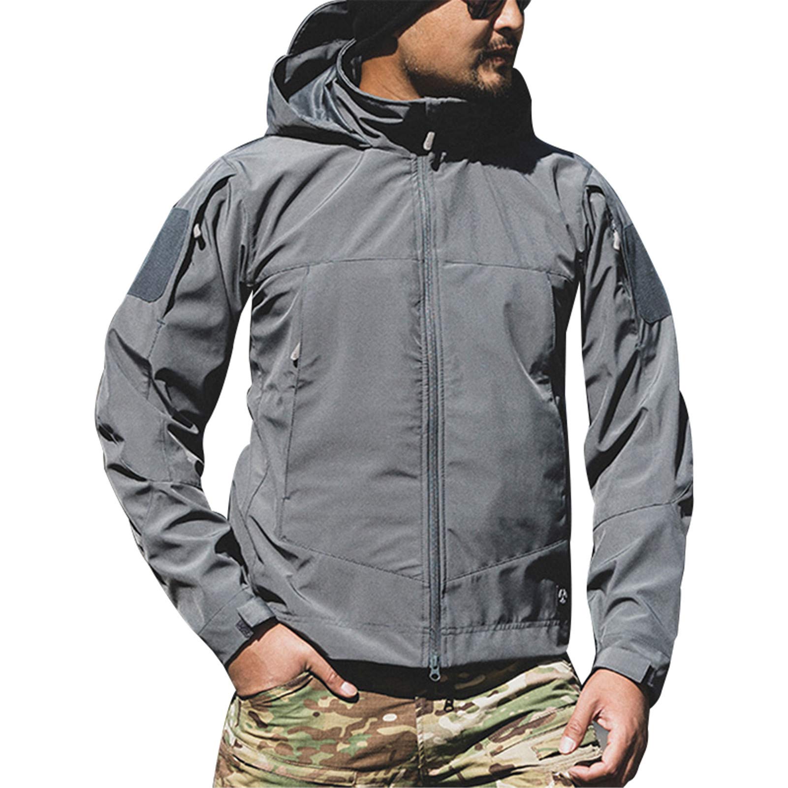 Spectre Waterproof Softshell Hooded Jacket with 7 Zip Pockets Warm Breathable Lightweight