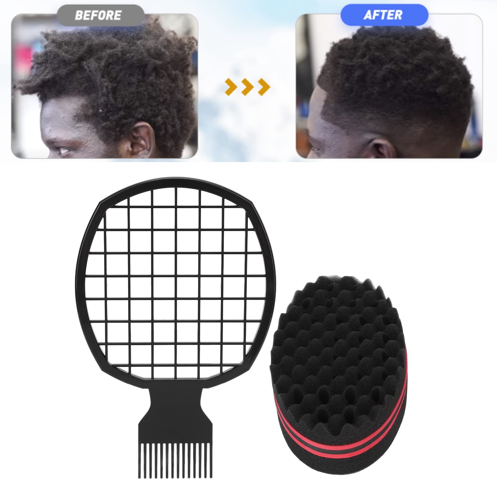 Twist Sponge, Styling Tool Hair Twist Comb Sponge Safe Wear Resistant Reusable for Hair Salon for Hairdresser - Image 2