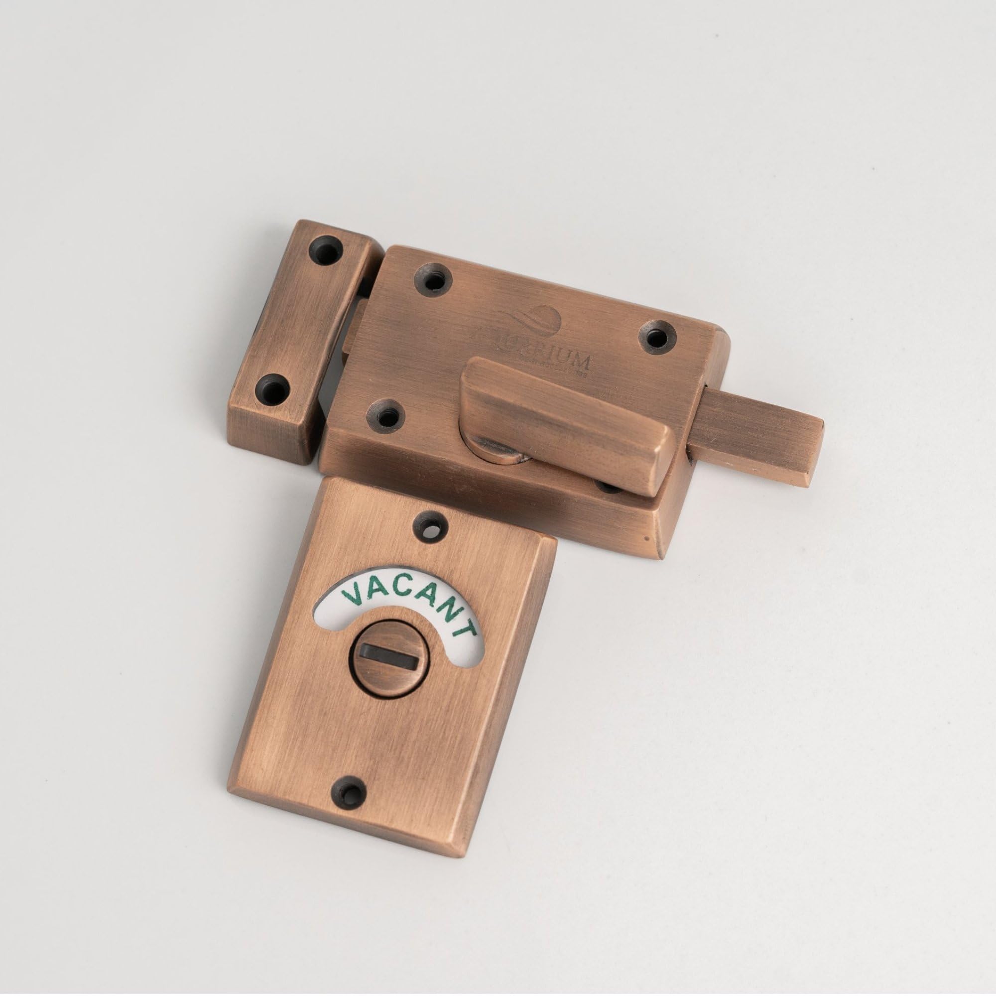 Zinc Indicator Bolt with Rose Gold Finish for Bathroom Cubicle & Washroom – Vacant Engaged Lock by Aquarium Bath Accessories, Quick Privacy Latch