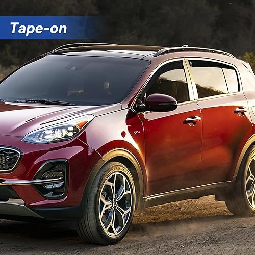 Miniatura 506 de Visores protectores de lluvia para ventana, deflectores de viento de canal exterior