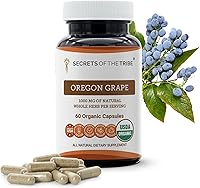Vista 7 de Secrets of the Tribe Cápsulas orgánicas de uva de Oregon USDA Cápsulas vegetarianas orgánicas certificadas, suplemento dietético a base de hierbas