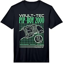 Men's Fallout Video Game Pip-Boy 2000 Interface Retro Graphic Performance T-Shirt