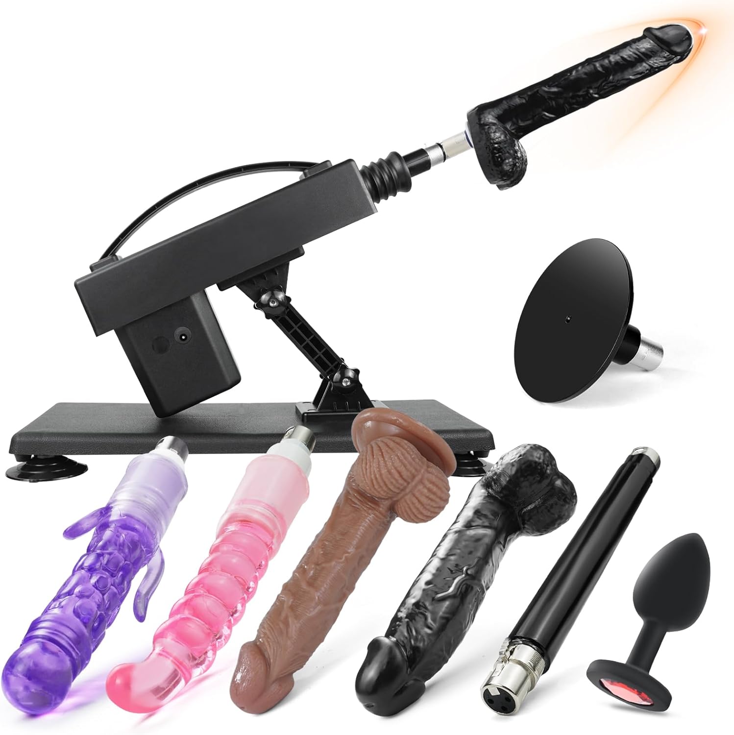 Sex Machines Thrusting Machine Sex Toy Machine Device Thrust Dildo Machine for Women and Men Sex Machine Thruster Sex Toy with Suction Cup 3XLR Sex Machine Attachments Sexmechine (Dark Gray)