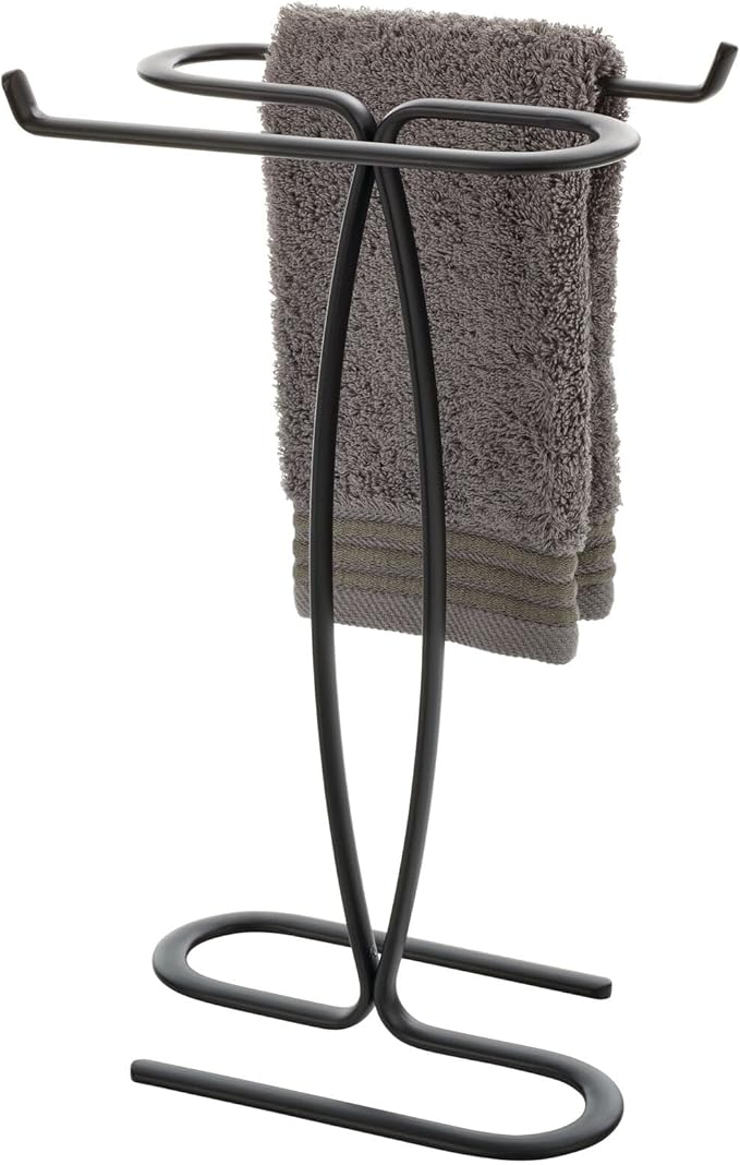 mDesign Decorative Modern Metal Fingertip, Hand Towel Holder Stand