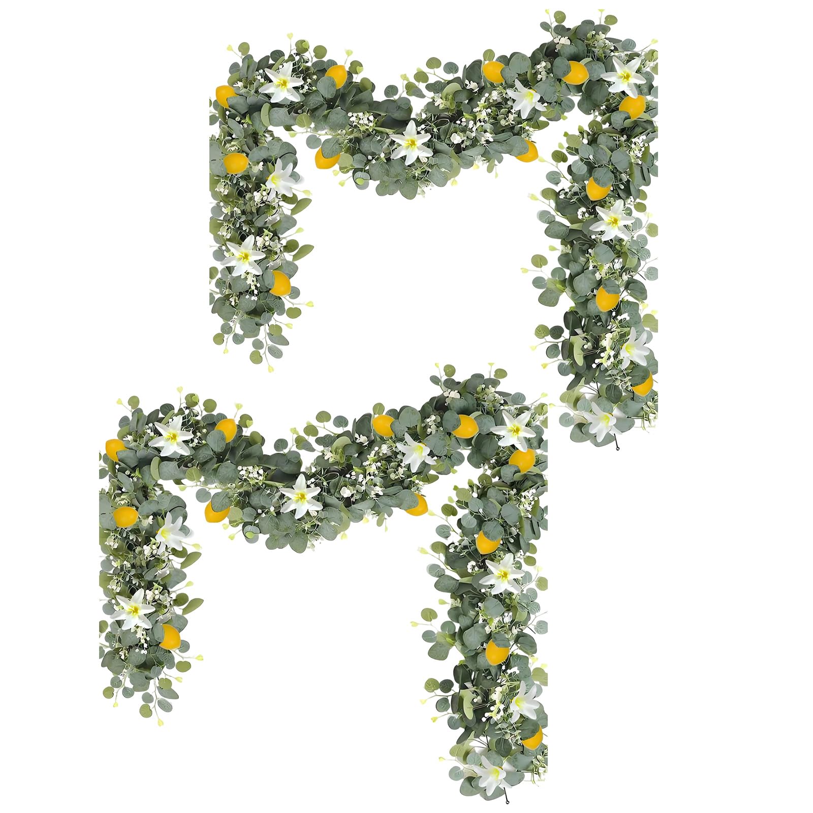 Mekalero Of 1 Realistic Artificial Hanging Greenery Home Decoration Faux Vine Plant Ornament for Door and Wall Synthetic Blossomy Wreath