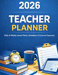 2026 Digital Teacher Planner: Daily & Weekly Lesson Plans, Class Schedule, Yearly Calendar, Routine Tracker & Productivity Organizer for Teachers