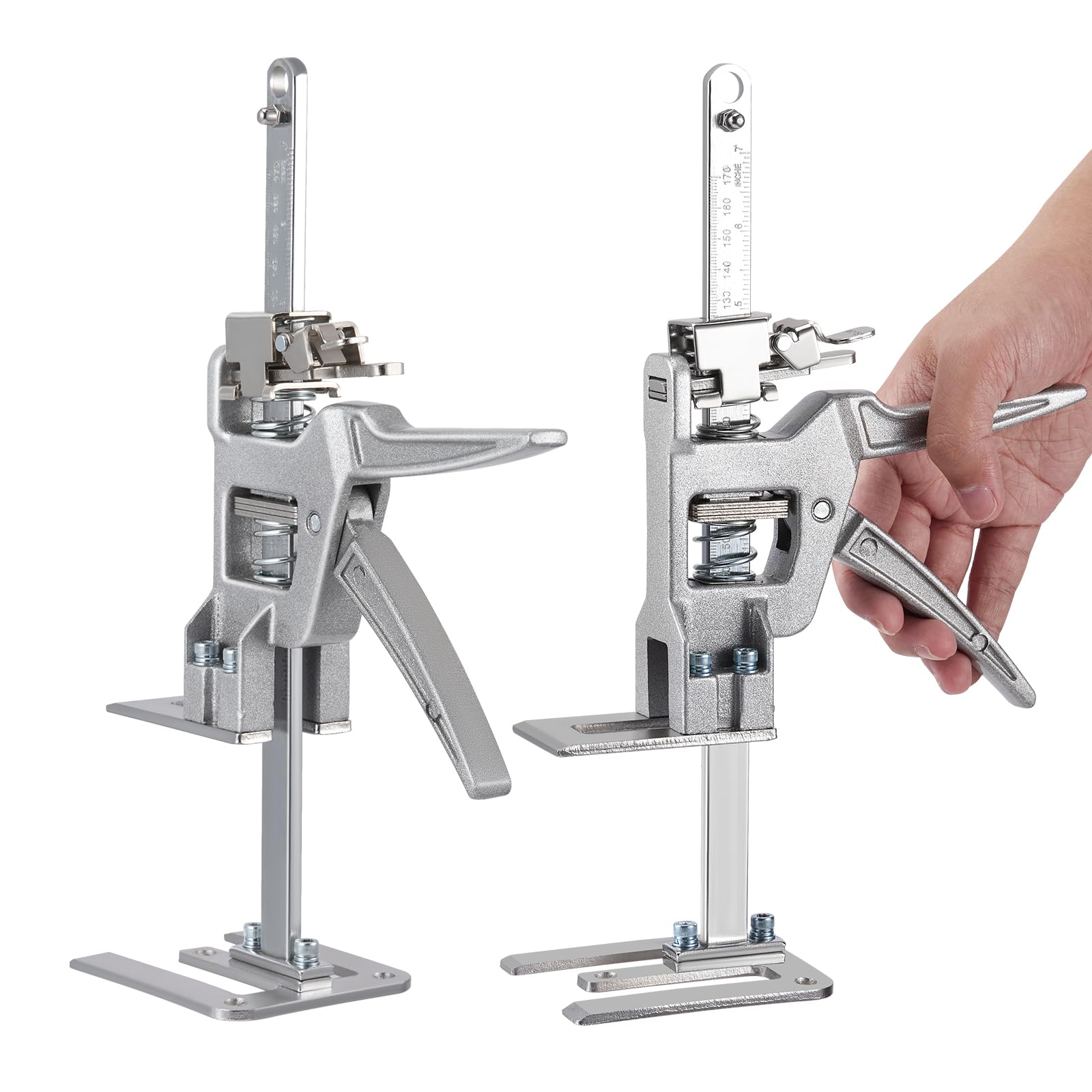 2 Stück Arbeitssparender Arm, 30cm Ganzmetall Hebewerkzeug 400kg Kapazität, Langsam und Schnell Hebefunktion, Möbelheber für Türen, Möbel, Board Heber, Gipskartonplatten.