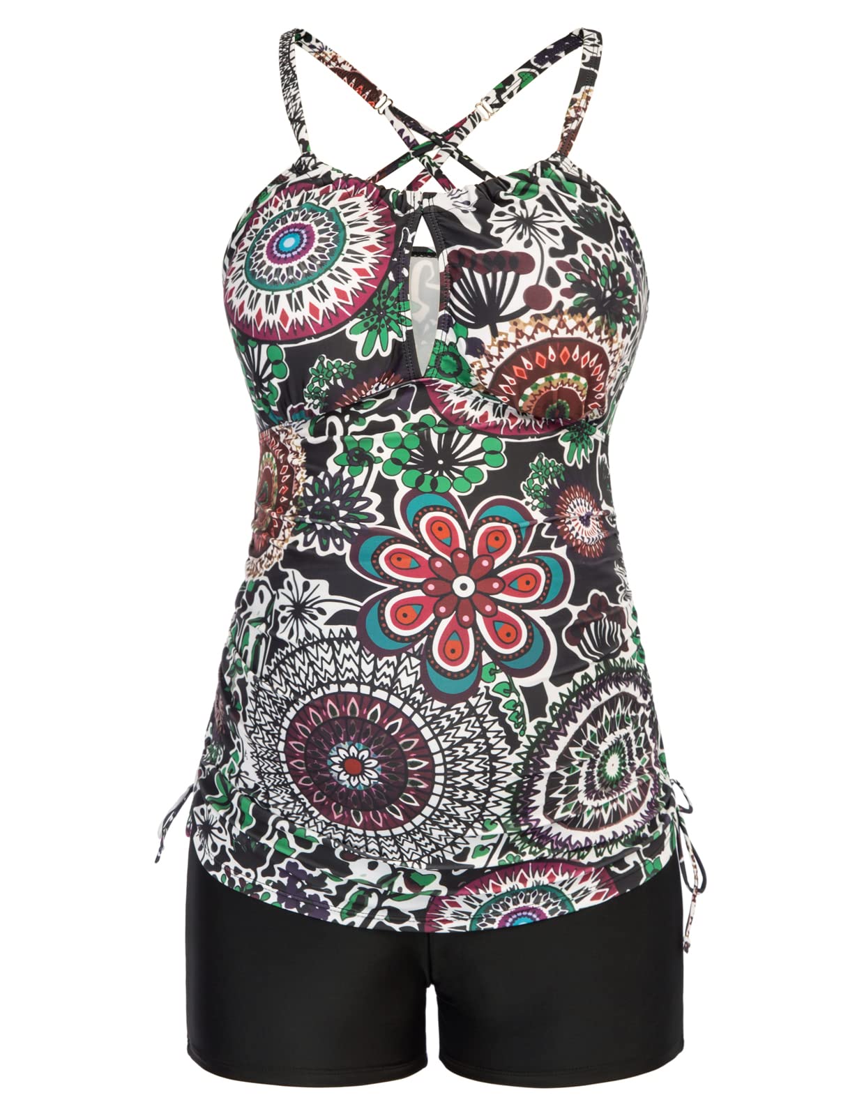 Maternity Floral Swimsuits Retro Two Pieces Cute Floral Breathable