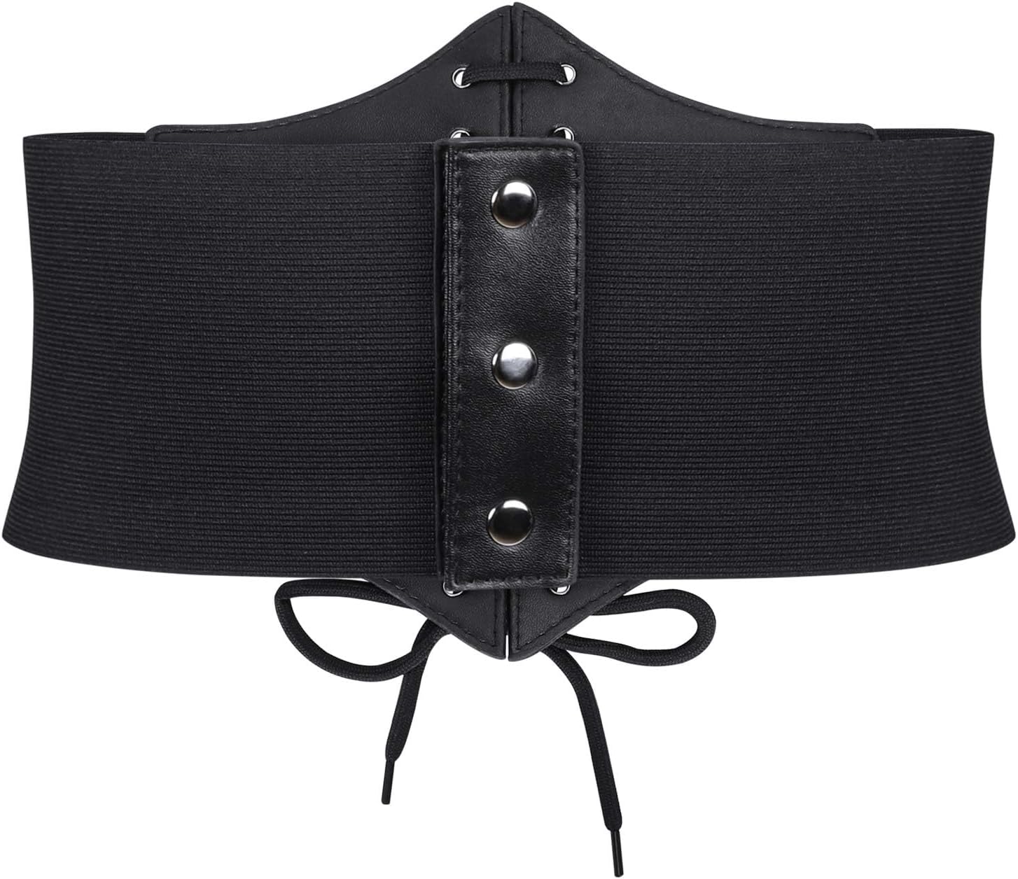 WHIPPY Women's Lace-up Corset Elastic Waist Belt, Tied Waspie Wide Belt for Women Halloween Costume - Image 6