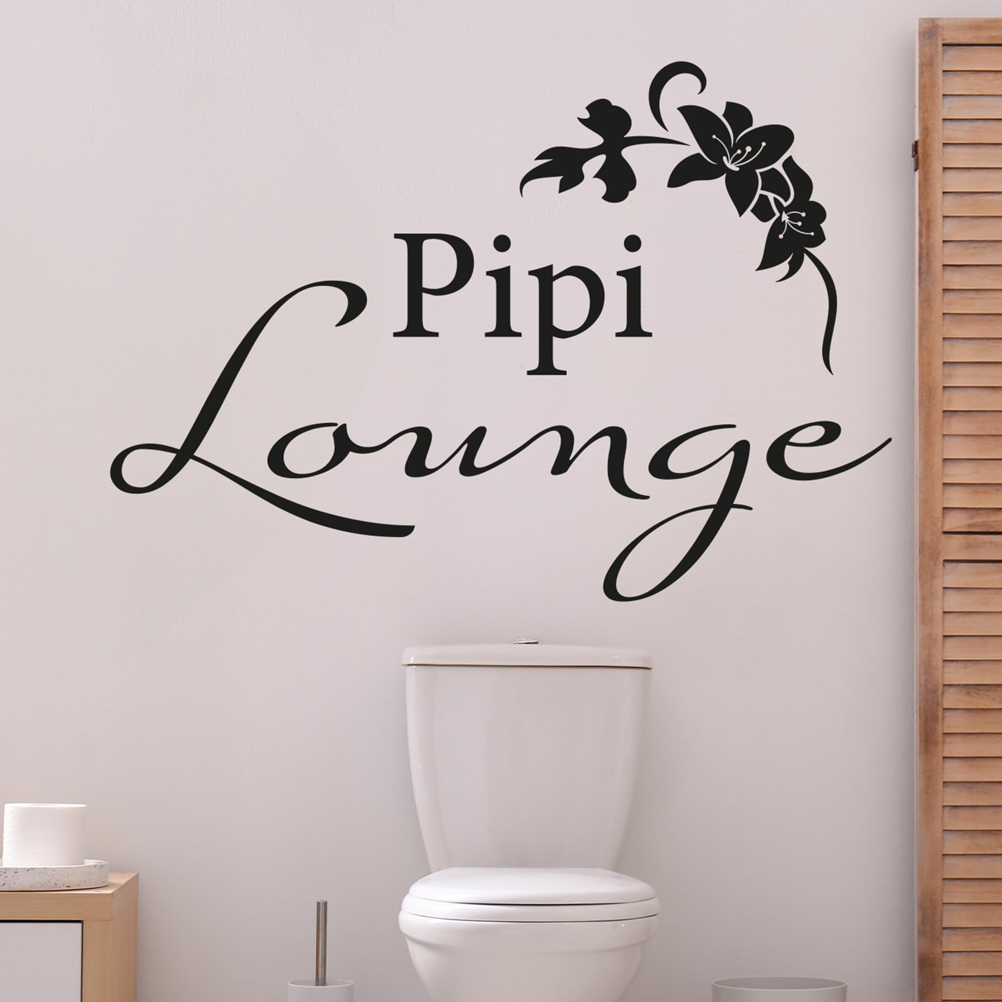 Wandora WC Aufkleber Pipi Lounge - Türschild Toilette Mann Frau