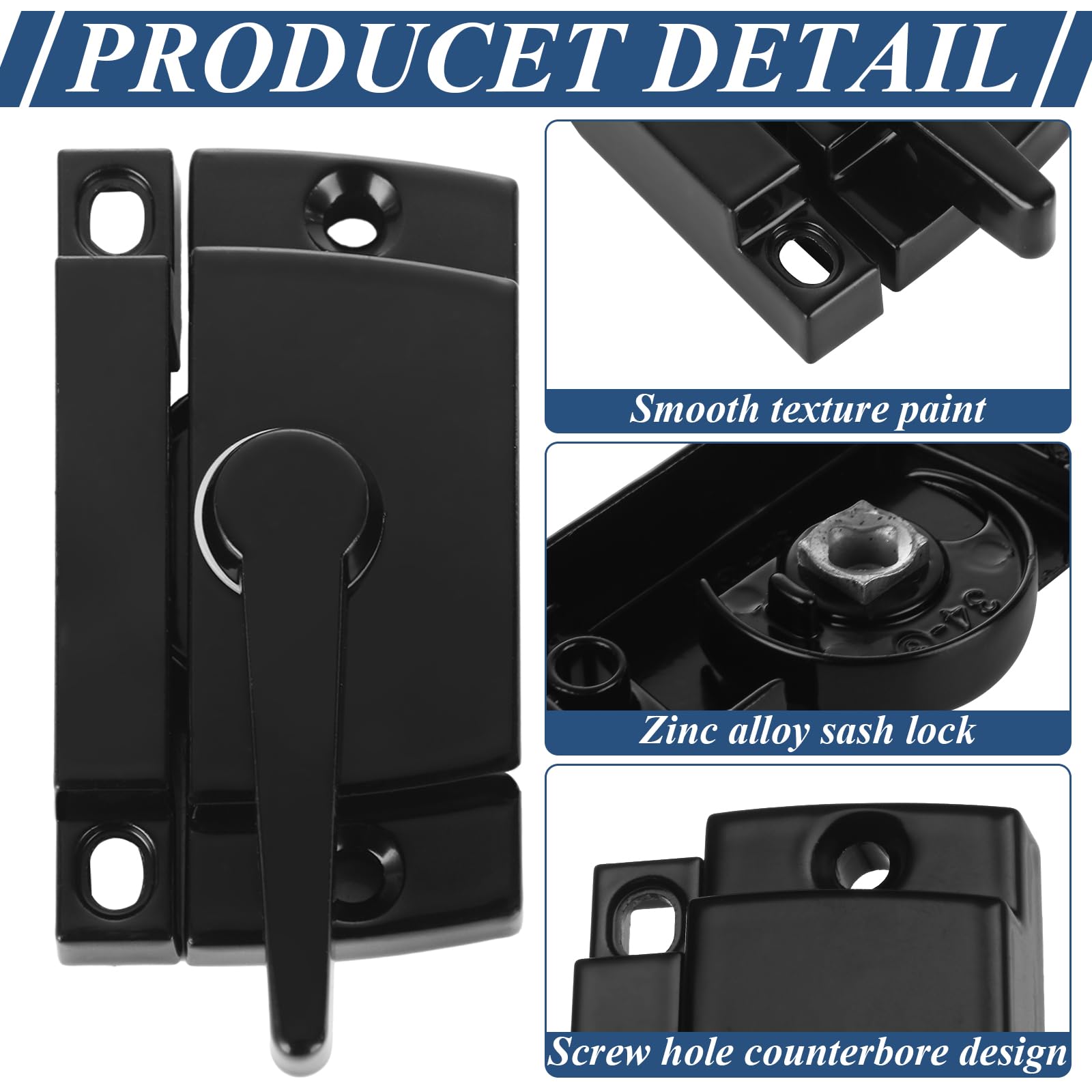 Window Lock Replacement Snapklik.com : 10 Pack Window Sash Locks, Cam Action Window Locks For ...