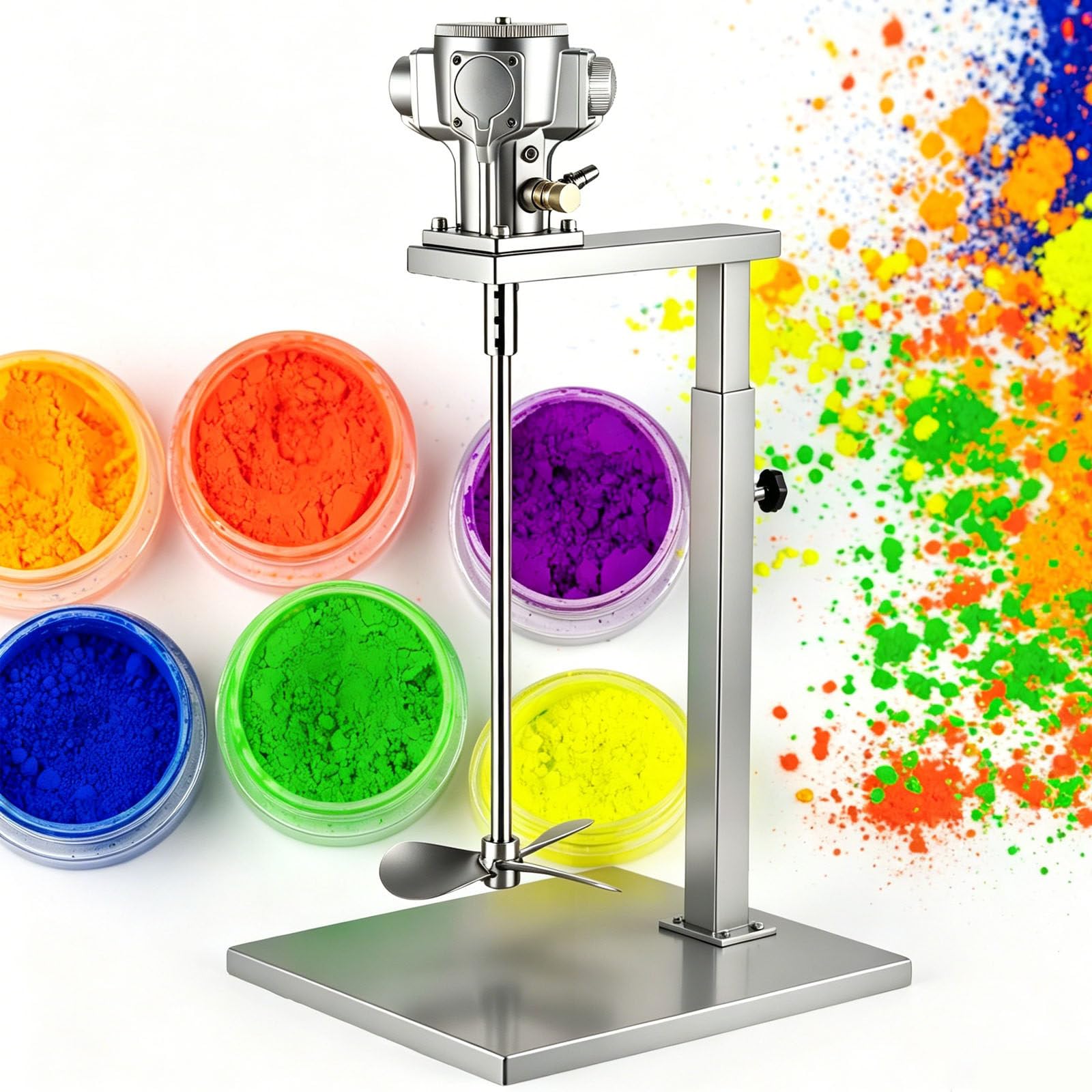 WDDBFL Table Top Automatic Air Mixer 5 Gallon 1/8HP Power and 50-2800 RPM for Automatic Paint Mixer Blender Pneumatic Agitator Blender Disperser