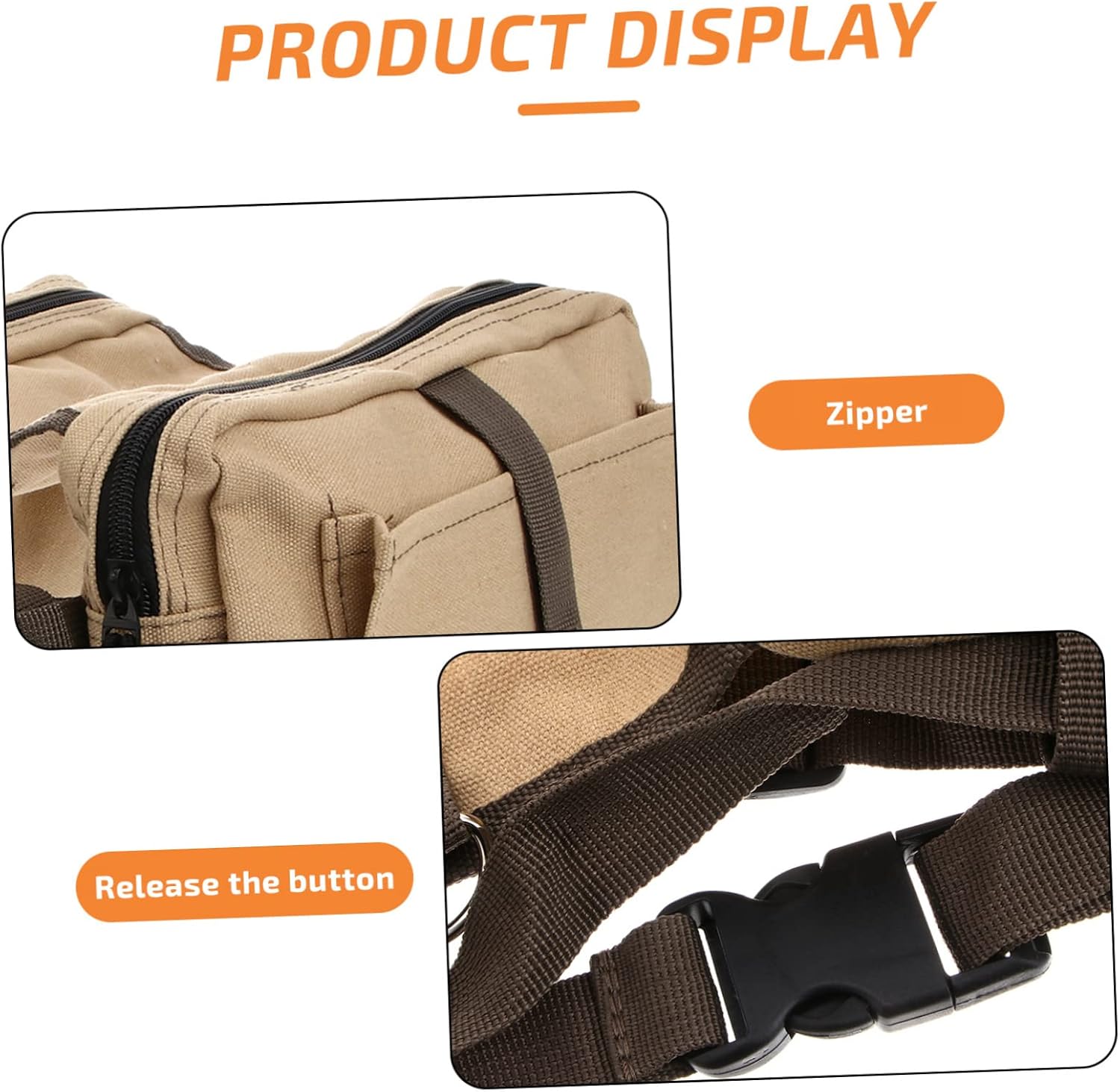 VICASKY Hound Backpack Rucksack for Medium and Large Dogs Multi-Functional Camping and Hiking Saddle Bag Zipper Compartments Khaki