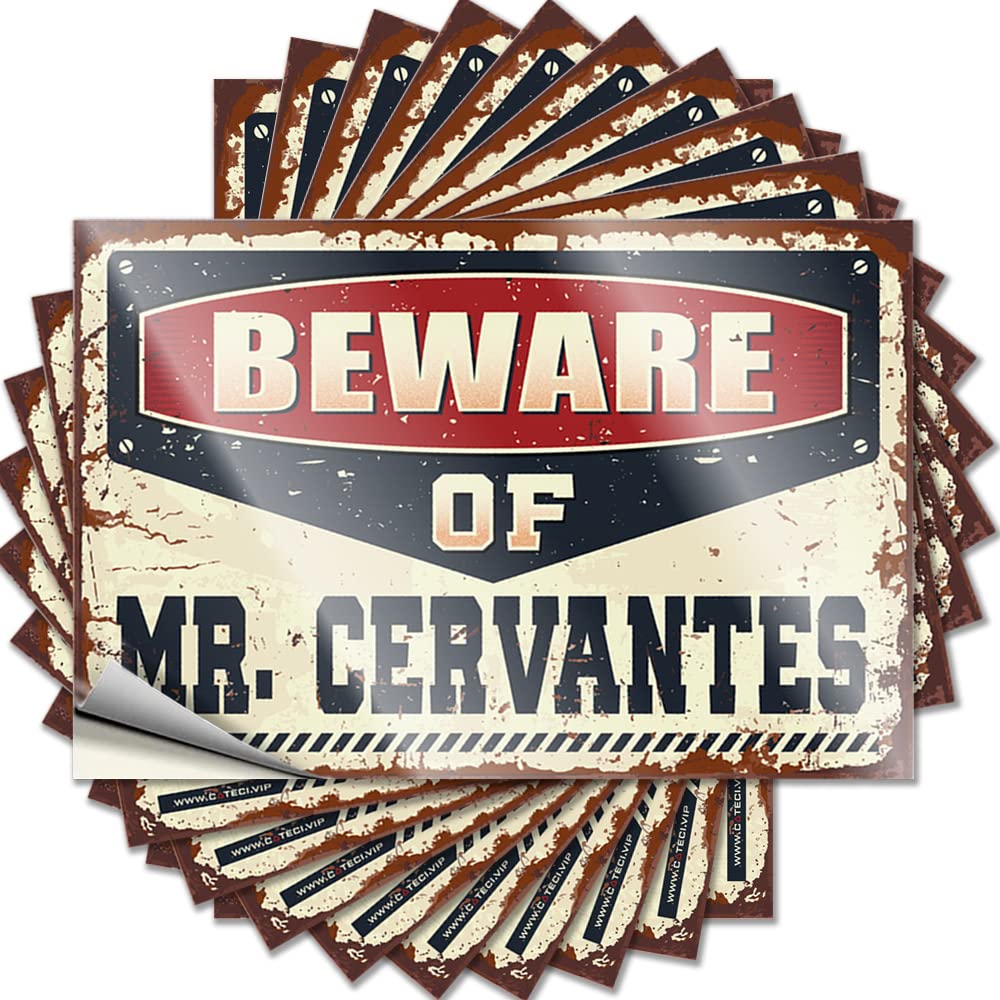 Fzfn Colour Sticker Play Room Decorations | Lover Laptop Beware Of Mr. Cervantes For Best(6X9cm)