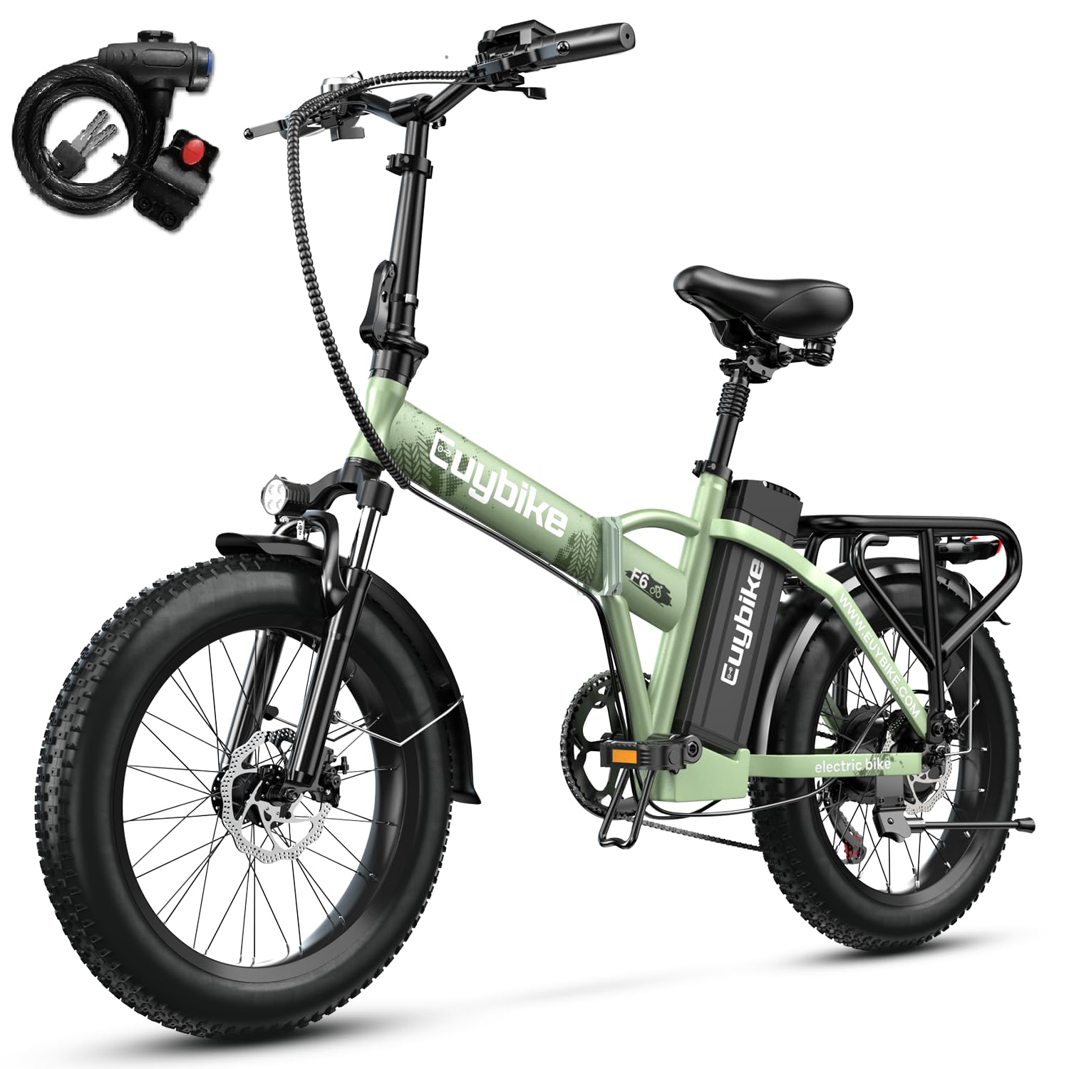 1000W Folding Electric Bike, 48V 20AH Large Removable Battery E Bike, 30+MPH, 80 Miles Max Range, 20" Fat Tire Electric Bike for Adults, Adult Electric Bicycles for Commute Beach Snow