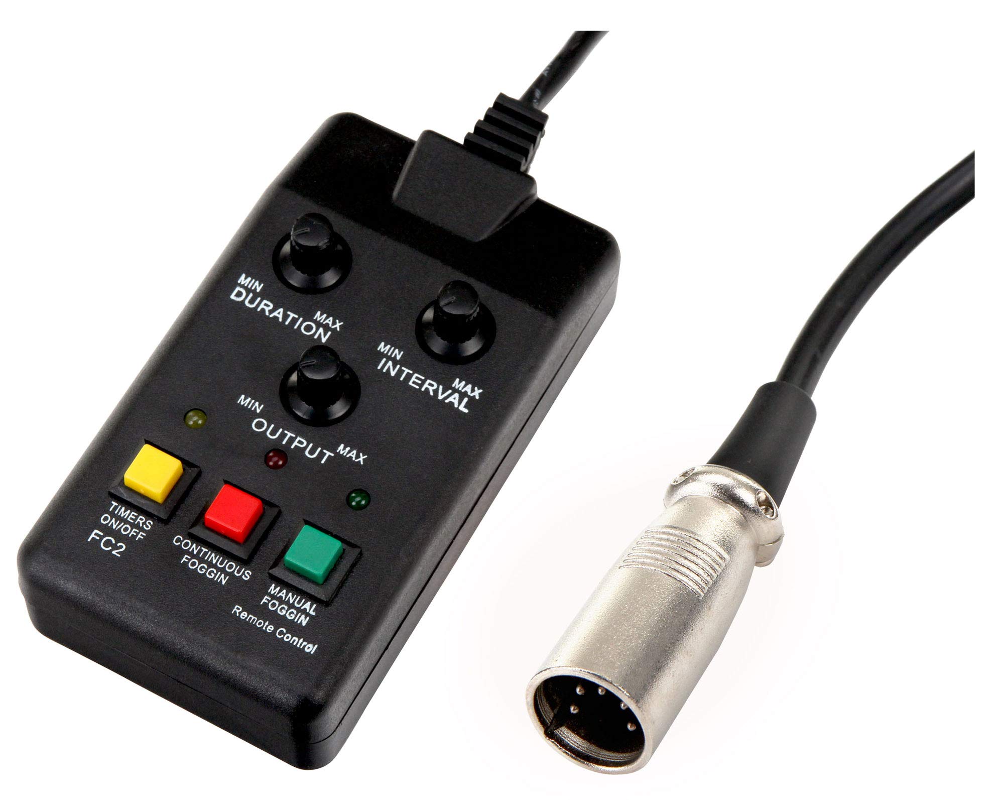 Showlite SN-1500D DMX Nebelmaschine mit Timer und Fernbedienung (1500W, 560m³ Nebelausstoß/min, 12 Min. Aufwärmzeit) silber