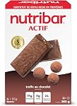 Nutribar Active Chocolate Truffle Meal Replacement Bars, High protein, Bars, 24 Vitamins & Minerals, High Fibre, Made in Canada, 4-Count *PACKAGING MAY VARY*
