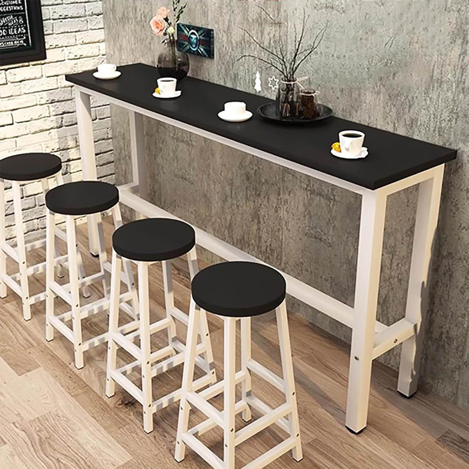 Counter Height Modern Wooden Bar Table - Rectangle Console Sofa Table for Dining Kitchen Breakfast, Coffee & Balcony