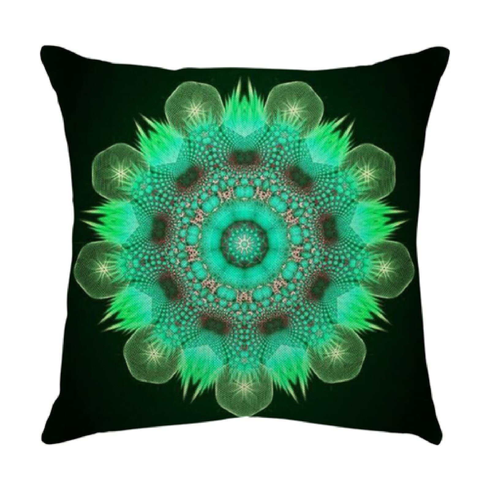 4 Piezas Funda de Almohada Flores Brillantes Fundas de Cojín Terciopelo Sencillo y Decorativo para Sofá Camas Dormitorio Coche Lino Cojines Throw Pillow Covers 80x80cm/32x32 Inch