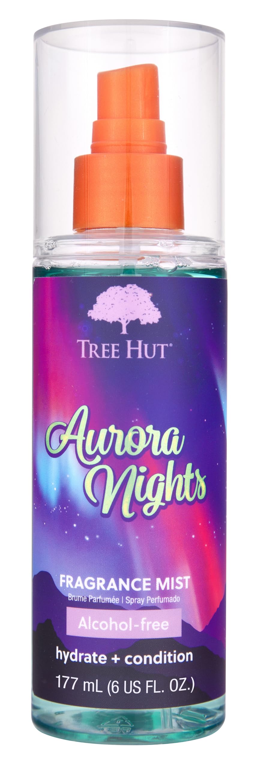 Aurora Nights Fragrance Mist, Hydrating, Alcohol-Free Formula, Cozy Scent with Warm Pistachio and Toasted Marshmallow Notes, 6 Fl Oz