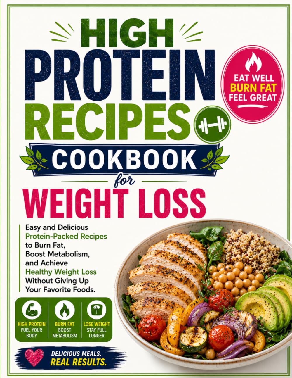 High Protein Recipes Cookbook for Weight Loss: Easy and Delicious Protein-Packed Recipes to Burn Fat, Boost Metabolism, and Achieve Healthy Weight Loss Without Giving Up Your Favorite Foods